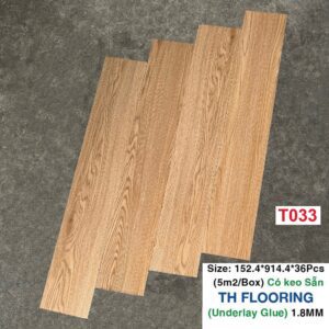 Sàn nhựa dày 1.8mm keo sẵn T033