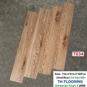 Sàn nhựa dày 1.8mm keo sẵn T034