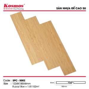 Sàn nhựa hèm khóa 4mm đế cao su Kosmos SPC 5002